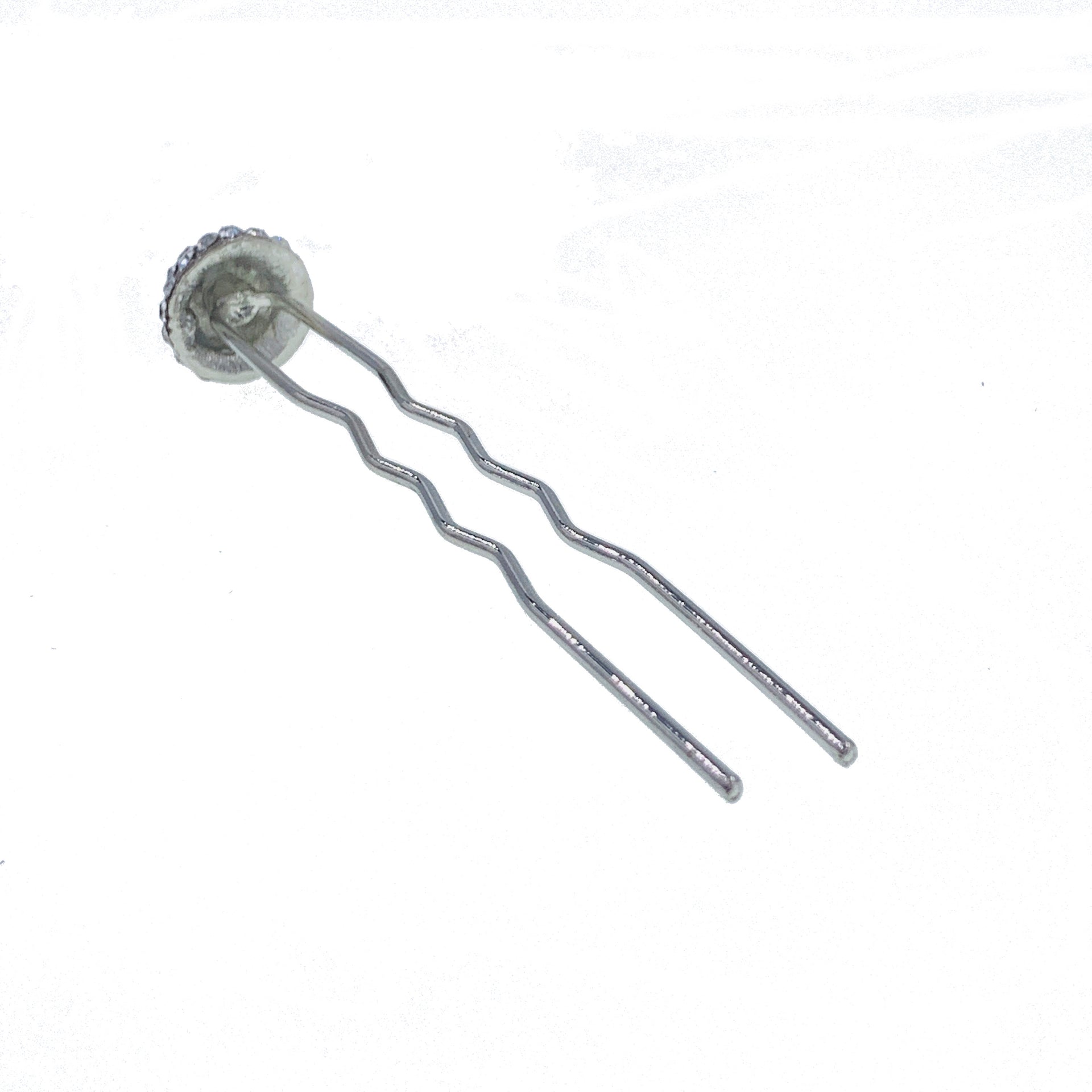 Consuela Rhinestone Crystal Small Mushroom Hair Stick Hairpin Wedding Bridal Prom Party Updo Twist Gift Pink Silver Grey Blue Indigo AB, Hair Stick - MOGHANT