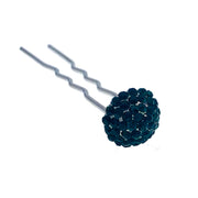 Consuela Rhinestone Crystal Small Mushroom Hair Stick Hairpin Wedding Bridal Prom Party Updo Twist Gift Pink Silver Grey Blue Indigo AB, Hair Stick - MOGHANT