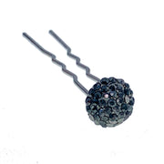 Consuela Rhinestone Crystal Small Mushroom Hair Stick Hairpin Wedding Bridal Prom Party Updo Twist Gift Pink Silver Grey Blue Indigo AB, Hair Stick - MOGHANT