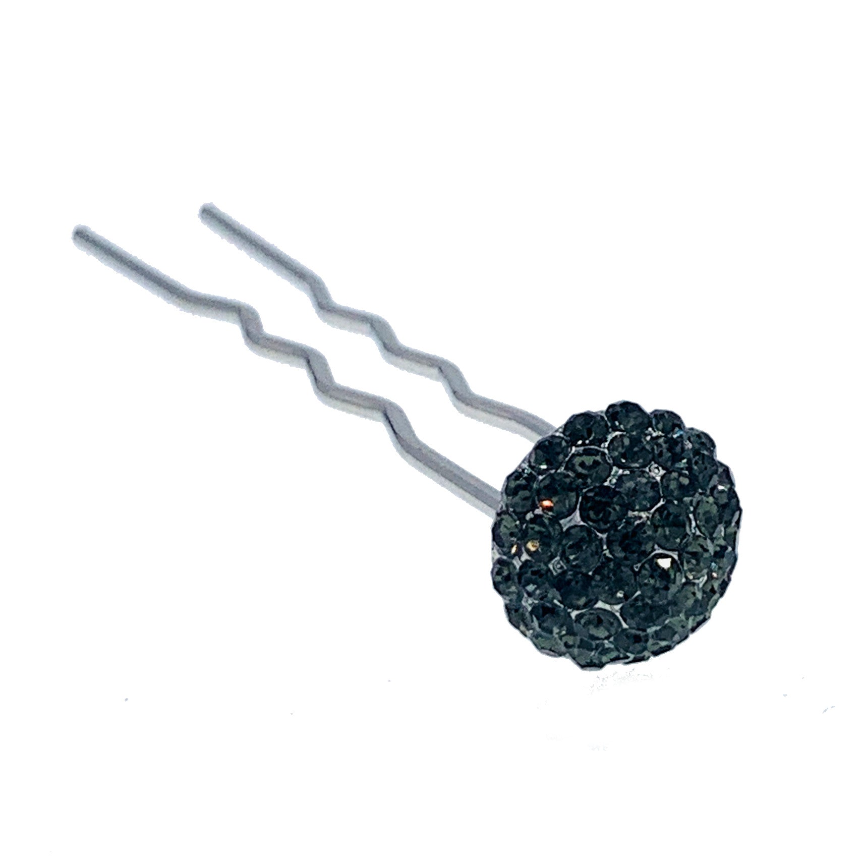 Consuela Rhinestone Crystal Small Mushroom Hair Stick Hairpin Wedding Bridal Prom Party Updo Twist Gift Pink Silver Grey Blue Indigo AB, Hair Stick - MOGHANT