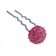 Consuela Rhinestone Crystal Small Mushroom Hair Stick Hairpin Wedding Bridal Prom Party Updo Twist Gift Pink Silver Grey Blue Indigo AB, Hair Stick - MOGHANT