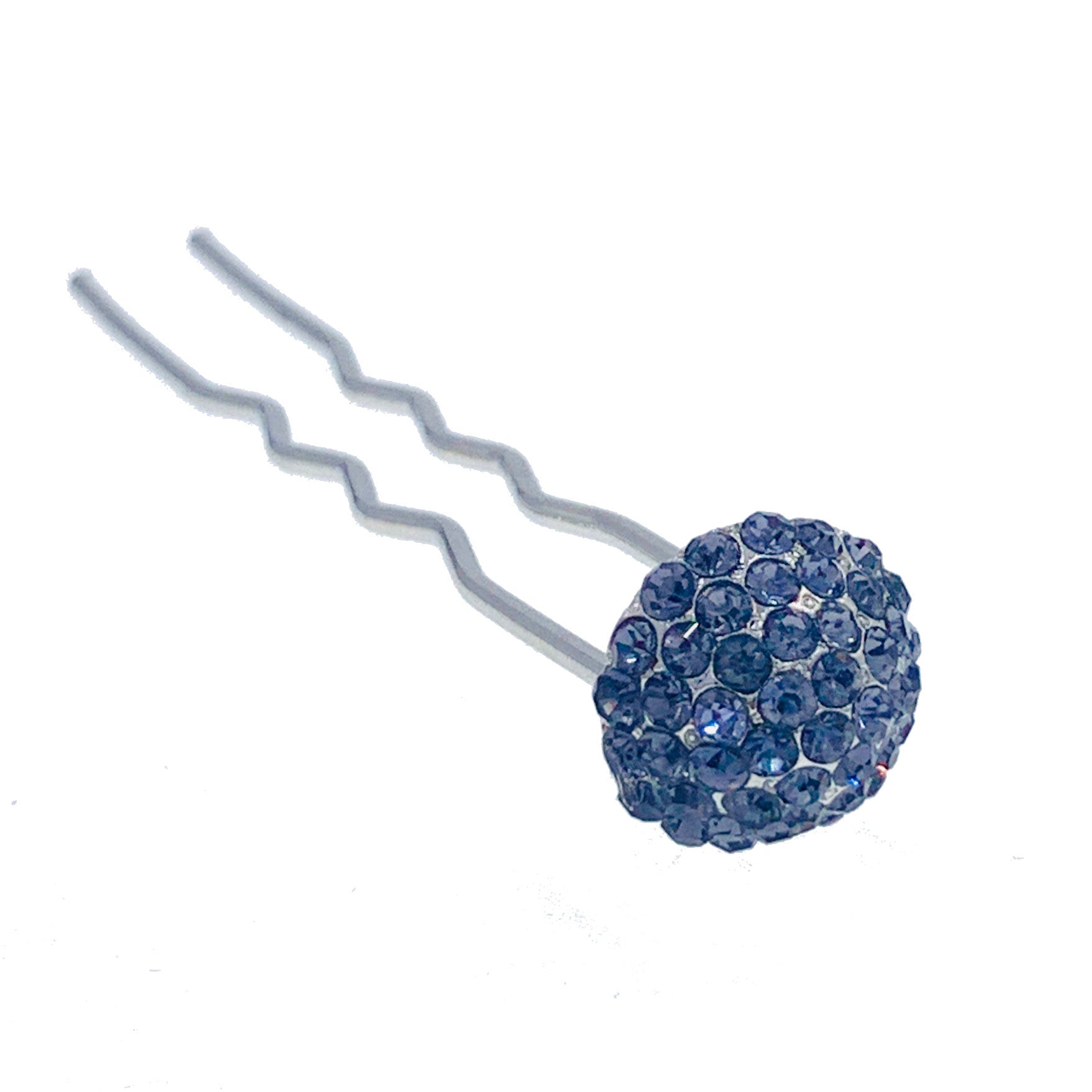 Consuela Rhinestone Crystal Small Mushroom Hair Stick Hairpin Wedding Bridal Prom Party Updo Twist Gift Pink Silver Grey Blue Indigo AB, Hair Stick - MOGHANT