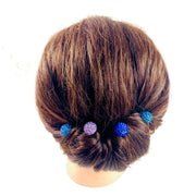 Consuela Rhinestone Crystal Small Mushroom Hair Stick Hairpin Wedding Bridal Prom Party Updo Twist Gift Pink Silver Grey Blue Indigo AB, Hair Stick - MOGHANT