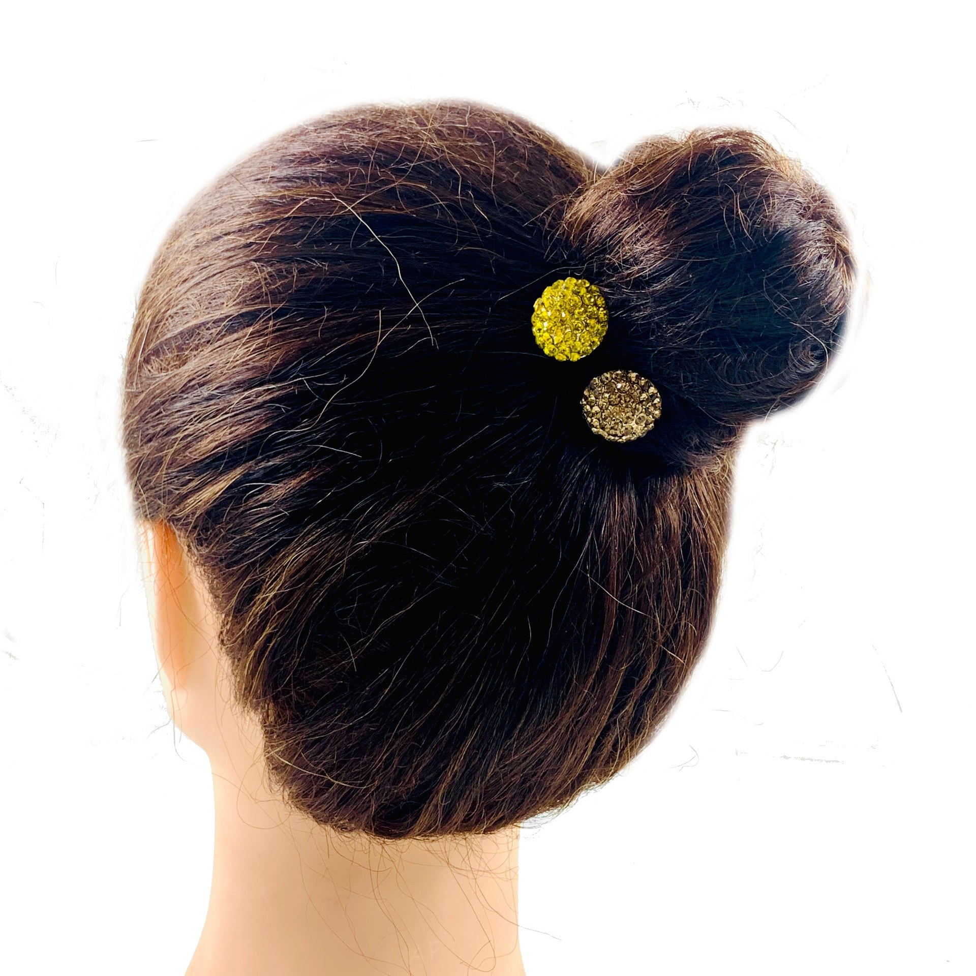 Consuela Rhinestone Crystal Small Mushroom Hair Stick Hairpin Wedding Bridal Prom Party Updo Twist Gift Pink Silver Grey Blue Indigo AB, Hair Stick - MOGHANT