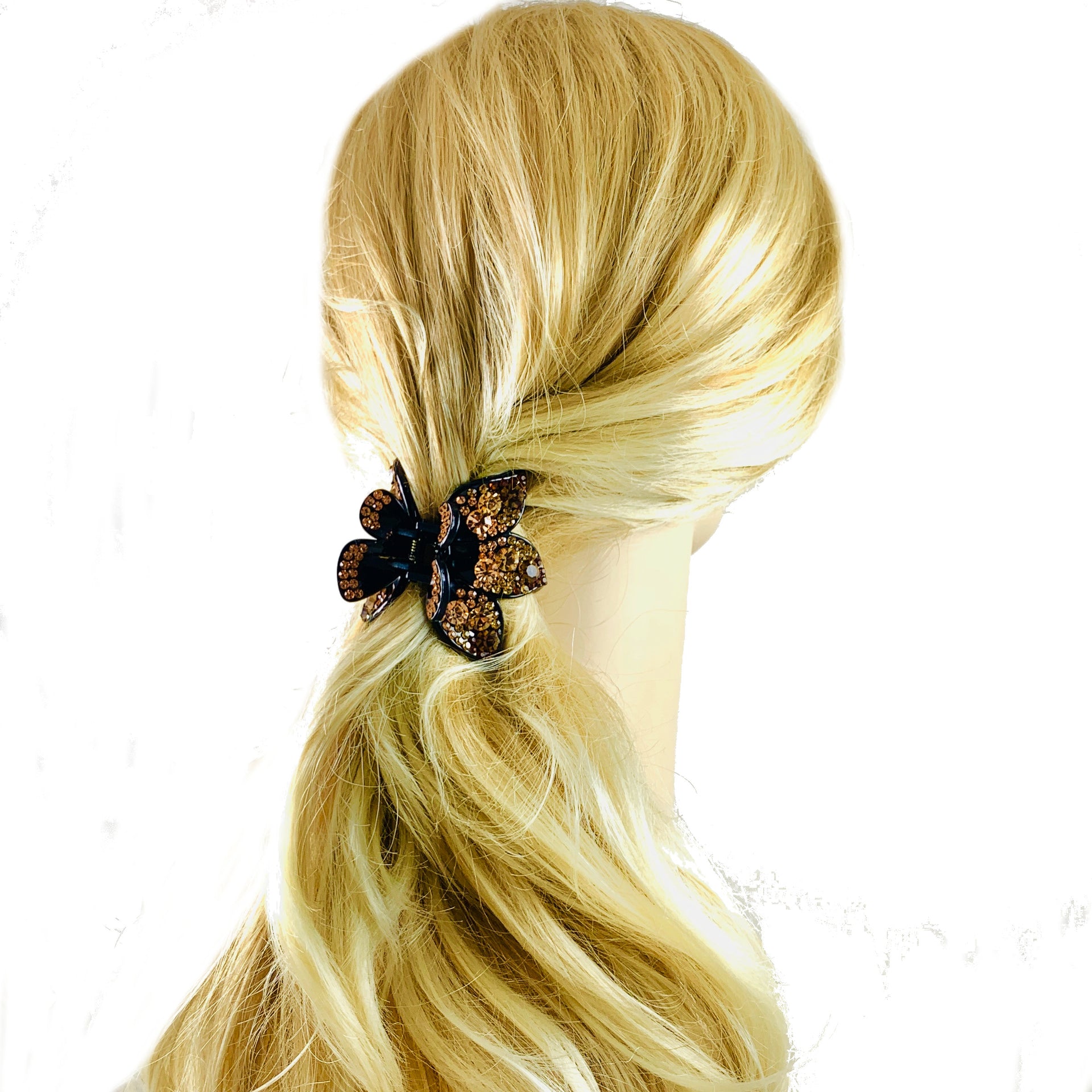 Gisèle Handmade  Acrylic Hair Claw JAW Clip Rhinestone Crystal Hairpin, Hair Claw - MOGHANT