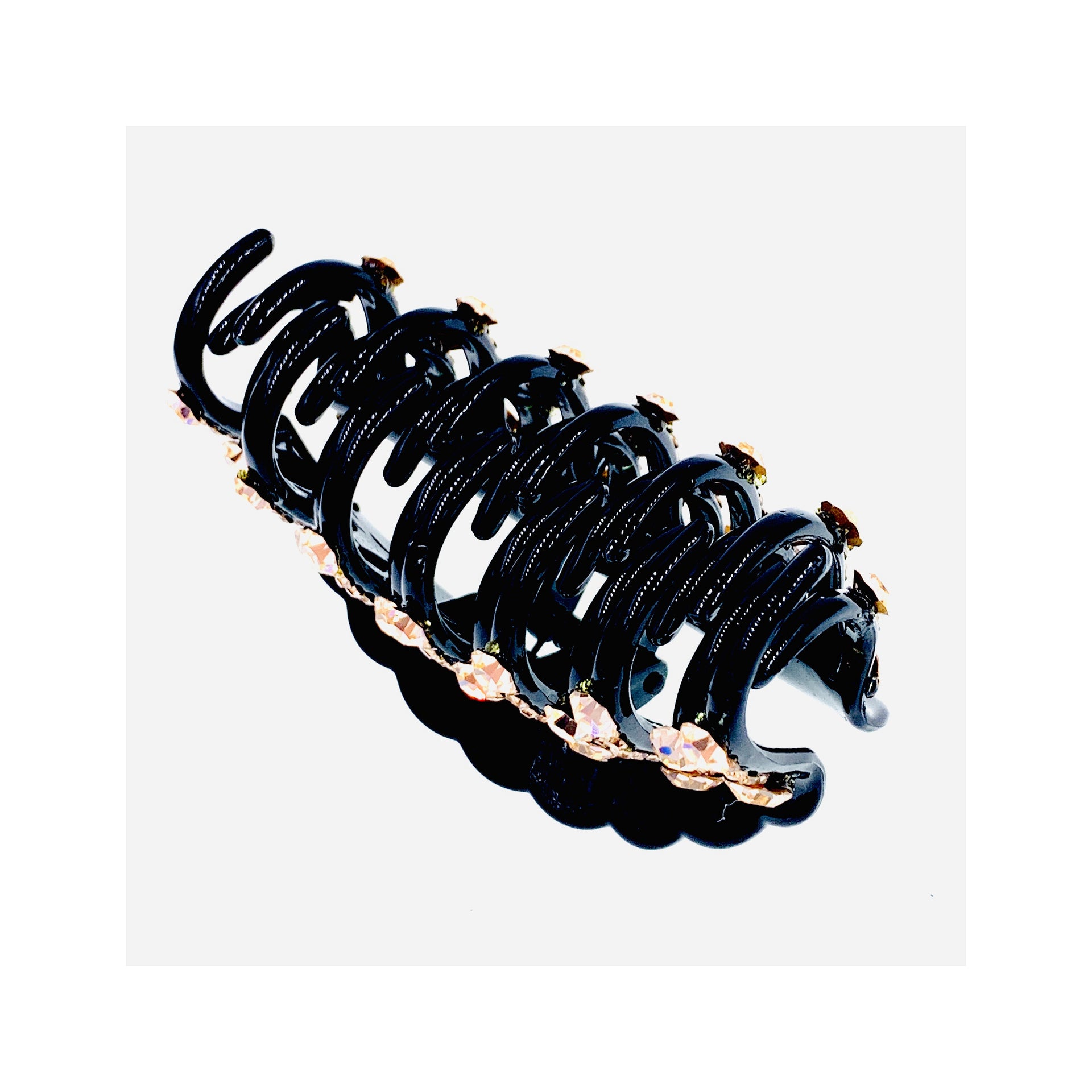 Daphne Handmade Acrylic Flower Hair Claw JAW  use Swarovski Elemental Crystal, Hair Claw - MOGHANT