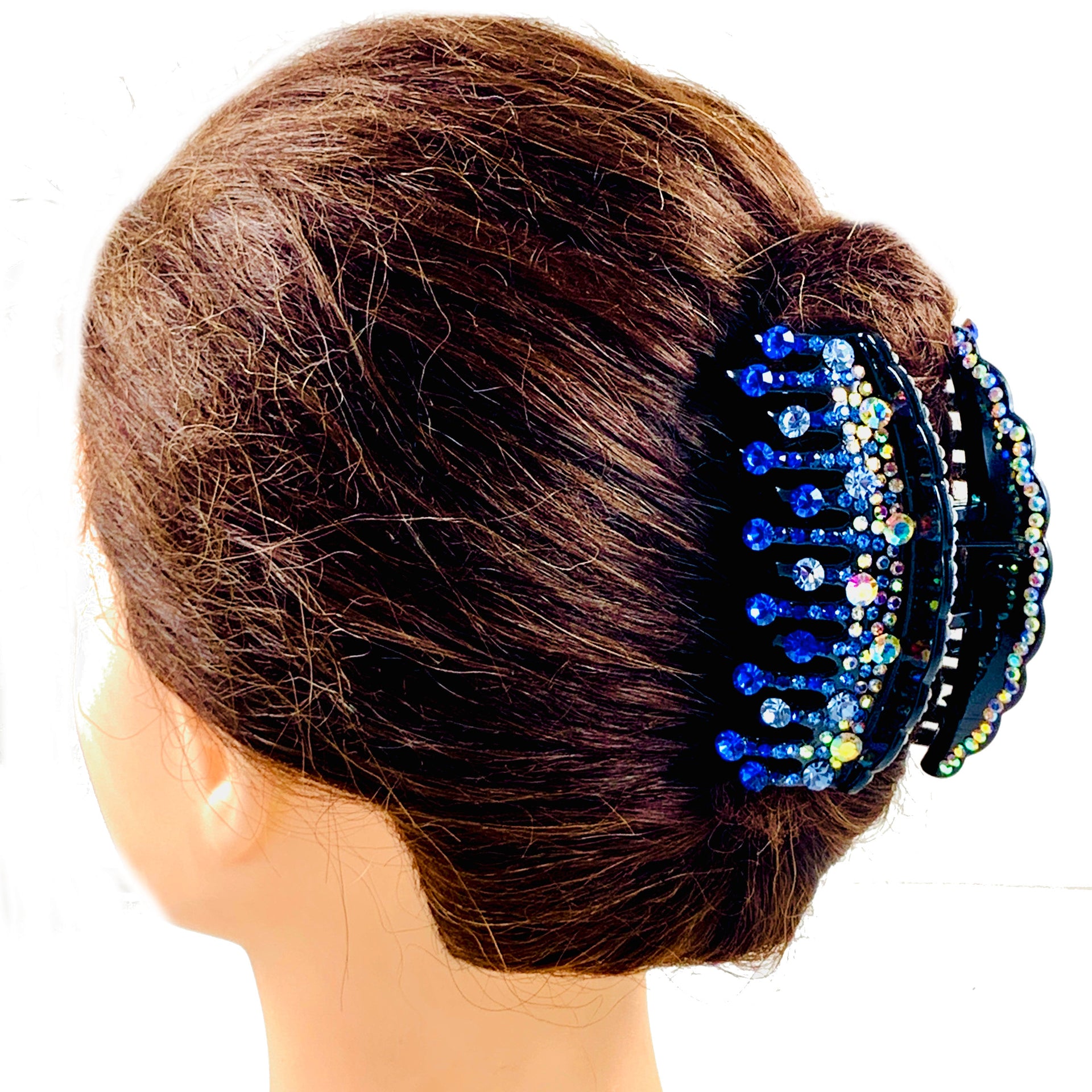 Daphne Handmade Acrylic Flower Hair Claw JAW  use Swarovski Elemental Crystal, Hair Claw - MOGHANT