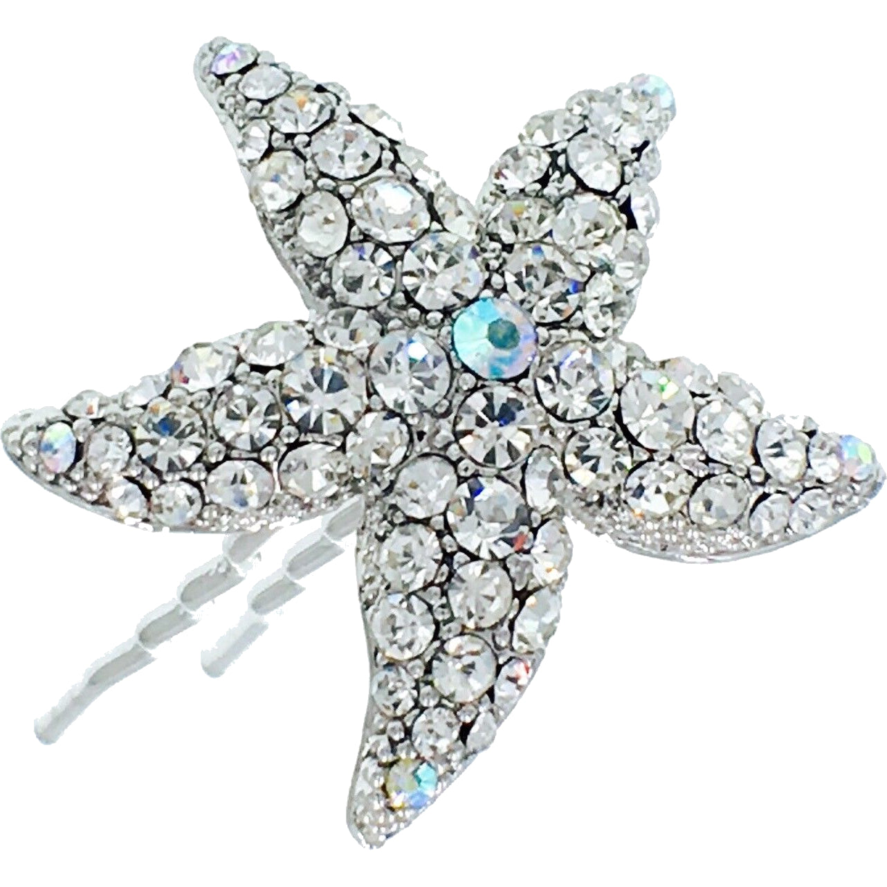 Starfish Magnetic Hair Clip Sea Star use Swarovski Crystal 