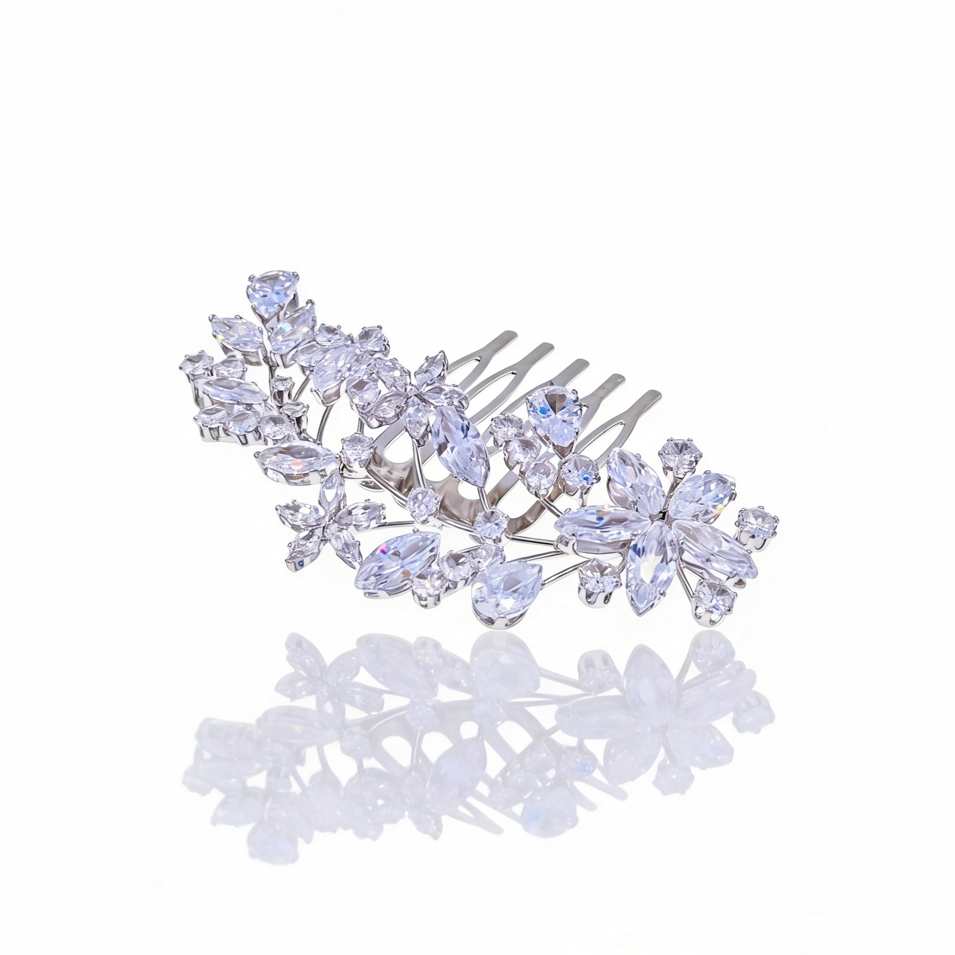 Lumina Harmonious Petal Foliage Bridal Hair Comb - MOGHANT