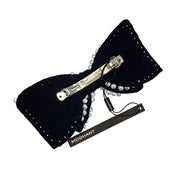 Velours Perlé Corée Statement Bow Barrette - MOGHANT
