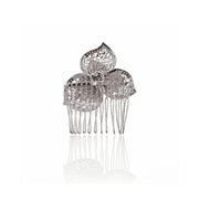 Lumina Layered Rose Micro Pavé Bridal Hair Comb - MOGHANT
