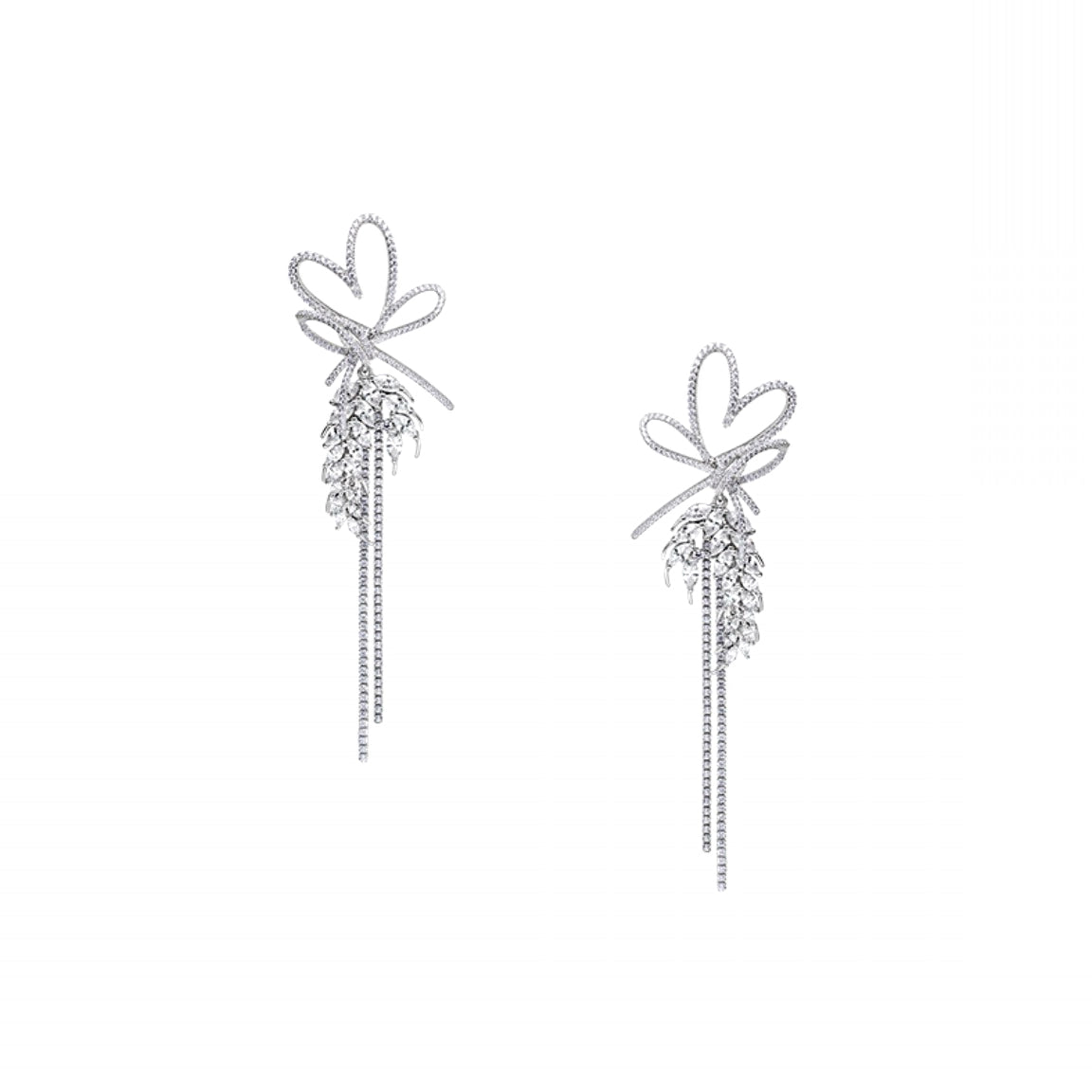 Élégance Enlacée · Heartleaf Tassel Earrings