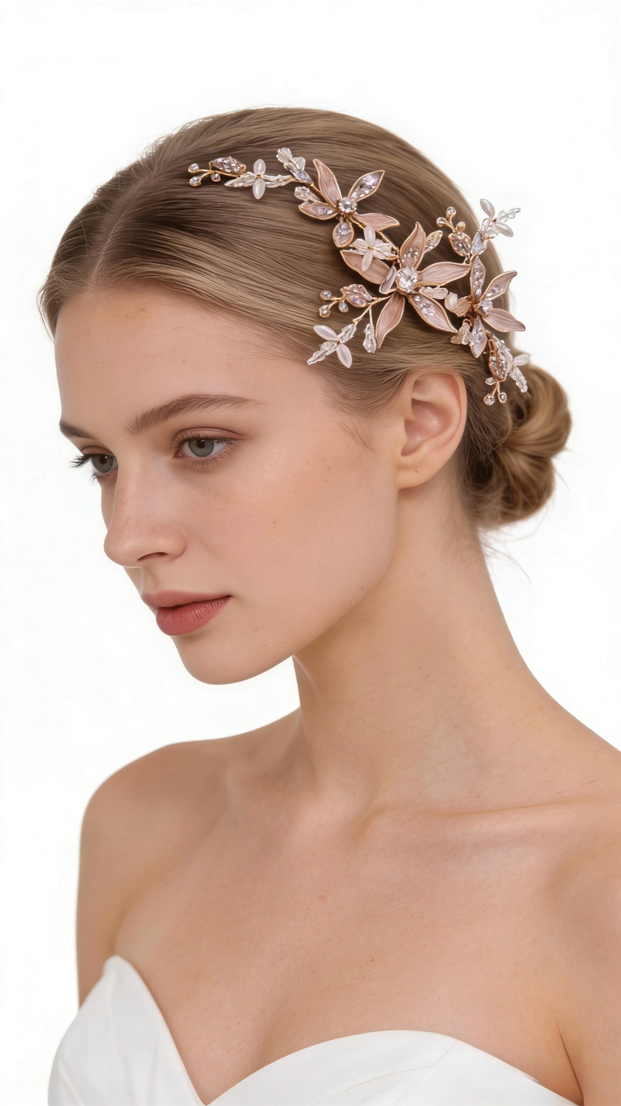 Elysian Handwoven Floral Harmony Bridal Hair Comb