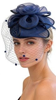 ✅Voile Élégance Floral Fascinator F3028 - MOGHANT