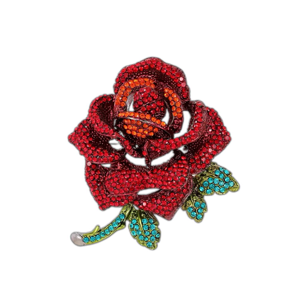 Rose Éclat · Crystal Bloom Convertible Brooch