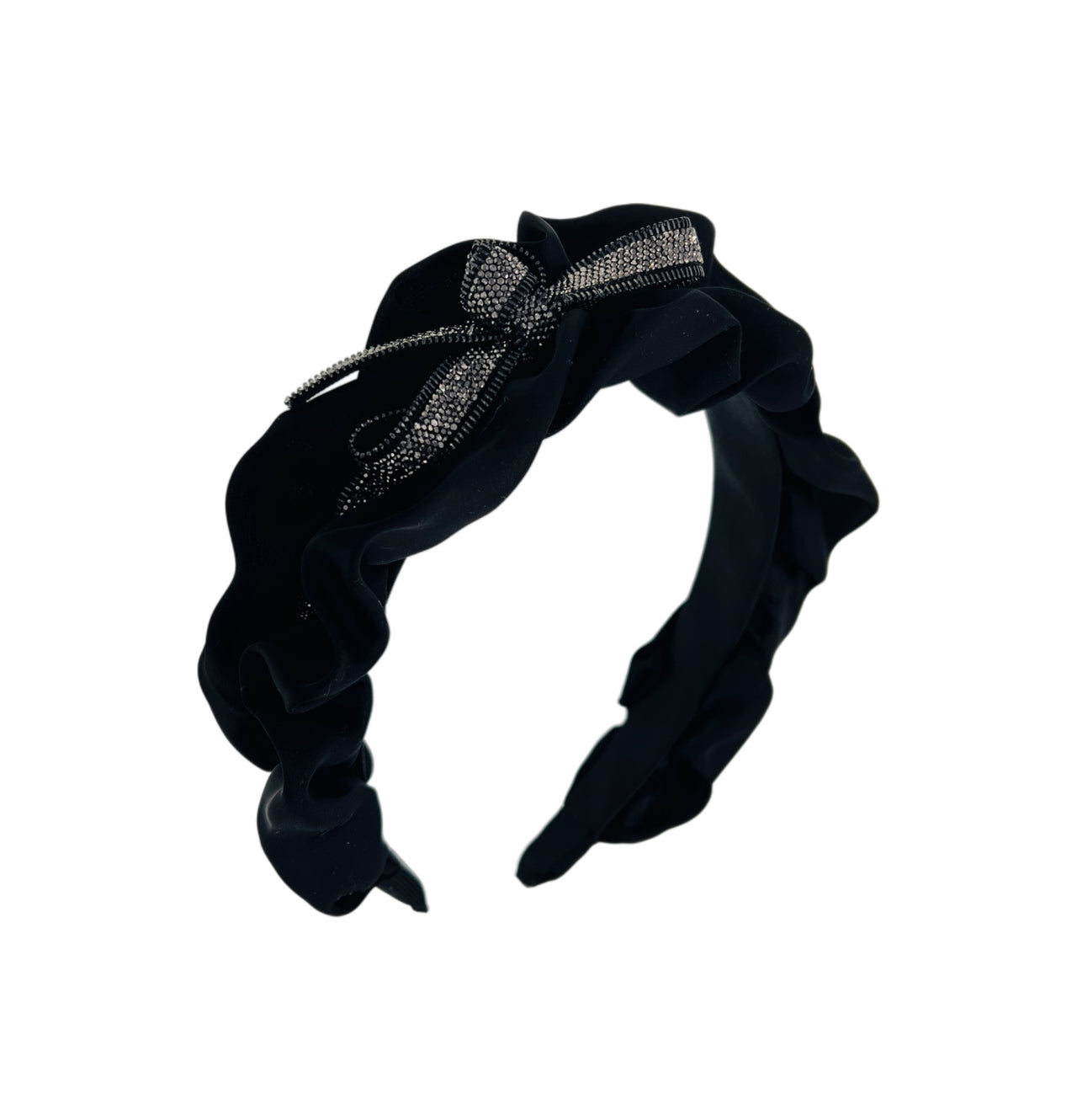 Étoile Noire – Obsidian Sparkle Bow Headband
