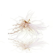 Elysian Handwoven Ostrich Feather Crystal Whisper Bridal Hair Clip - MOGHANT