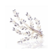 Elysian Handwoven Pearl Botanica Bridal Hair Clip - MOGHANT