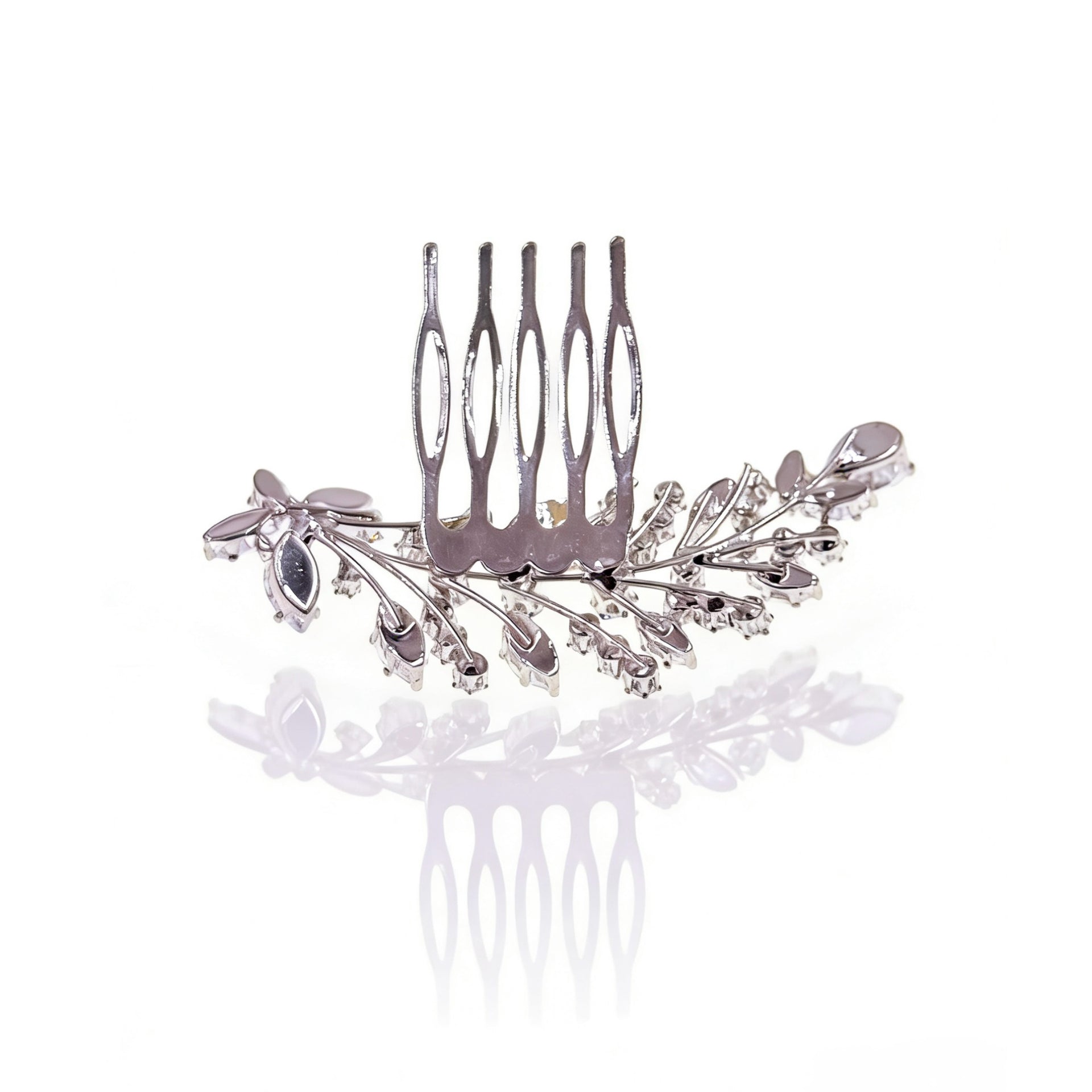 Lumina Butterfly Dewdrop Bridal Hair Comb - MOGHANT