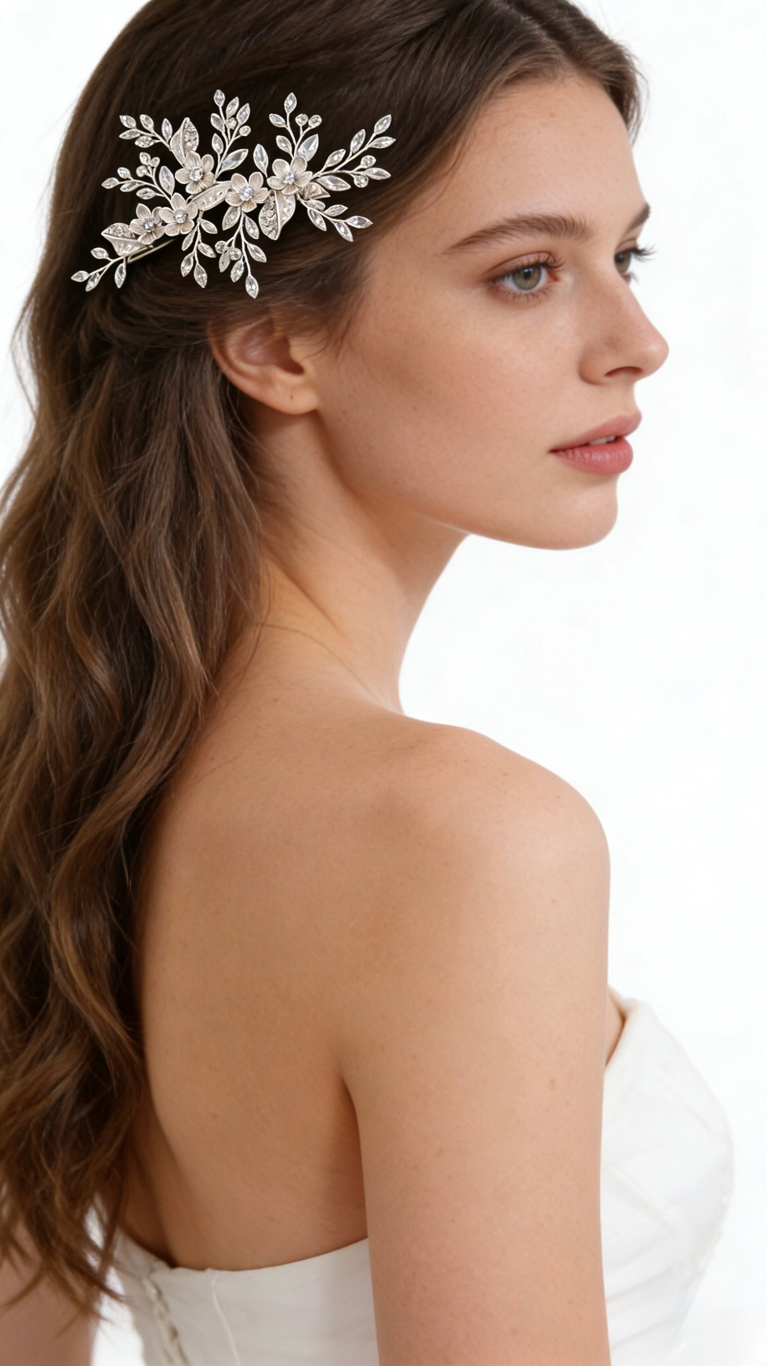 Elysian Handwoven Crystal Wildflower Bridal Hair Clip - MOGHANT