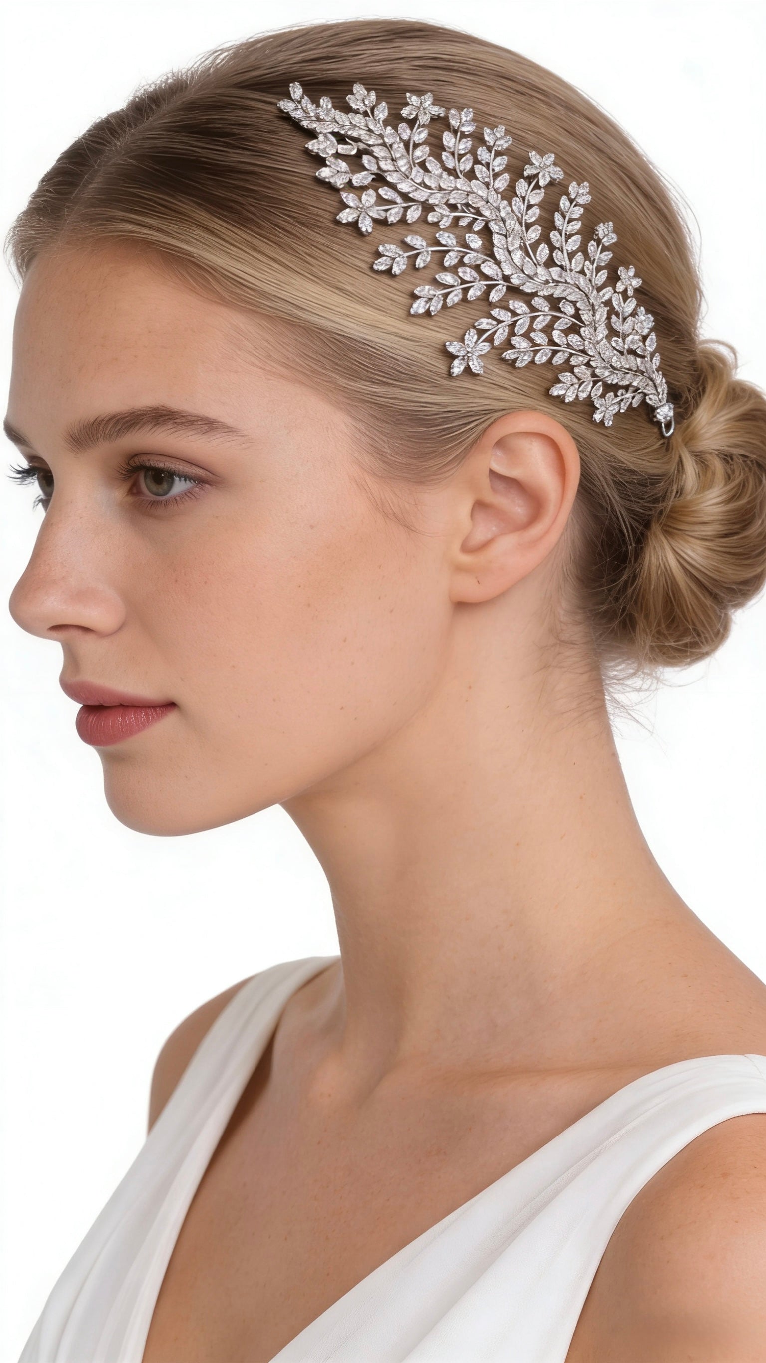 Lumina Opulent Leaf Symphony Bridal Hair Comb - MOGHANT