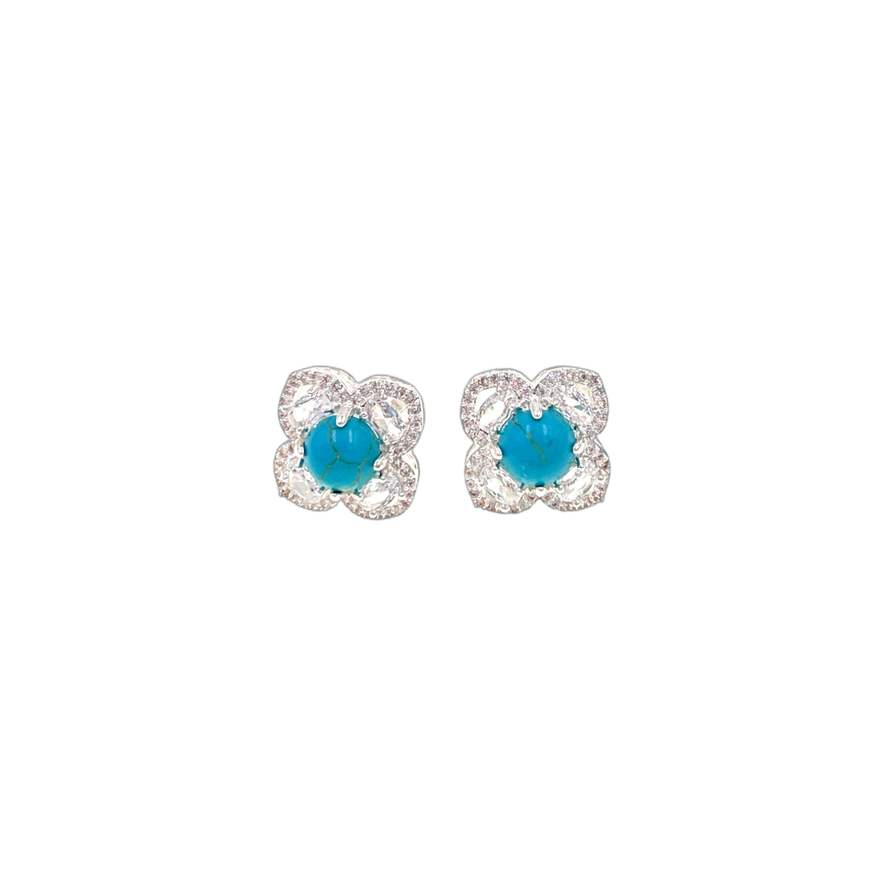 Éclats d’Azur · Clé de Chance · Turquoise Stud Earrings