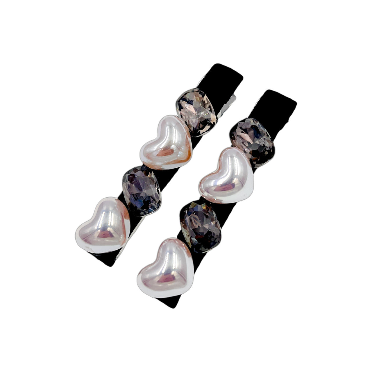 Moonstone Mist · Heart Pearl Alligator Clip