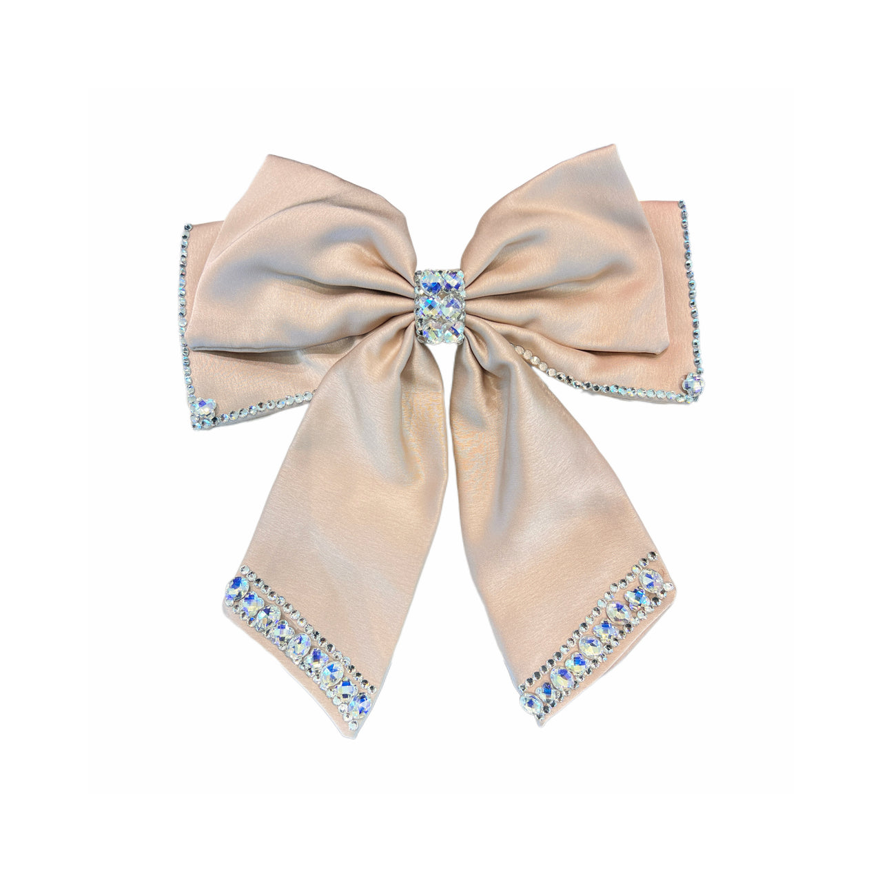 Éclat Cristal Satin Bow Barrette