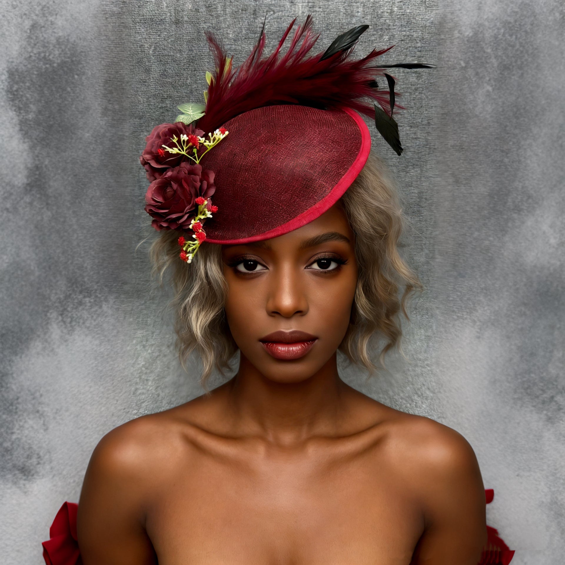 Feathered Rose Whisper Fascinator F3010 - MOGHANT