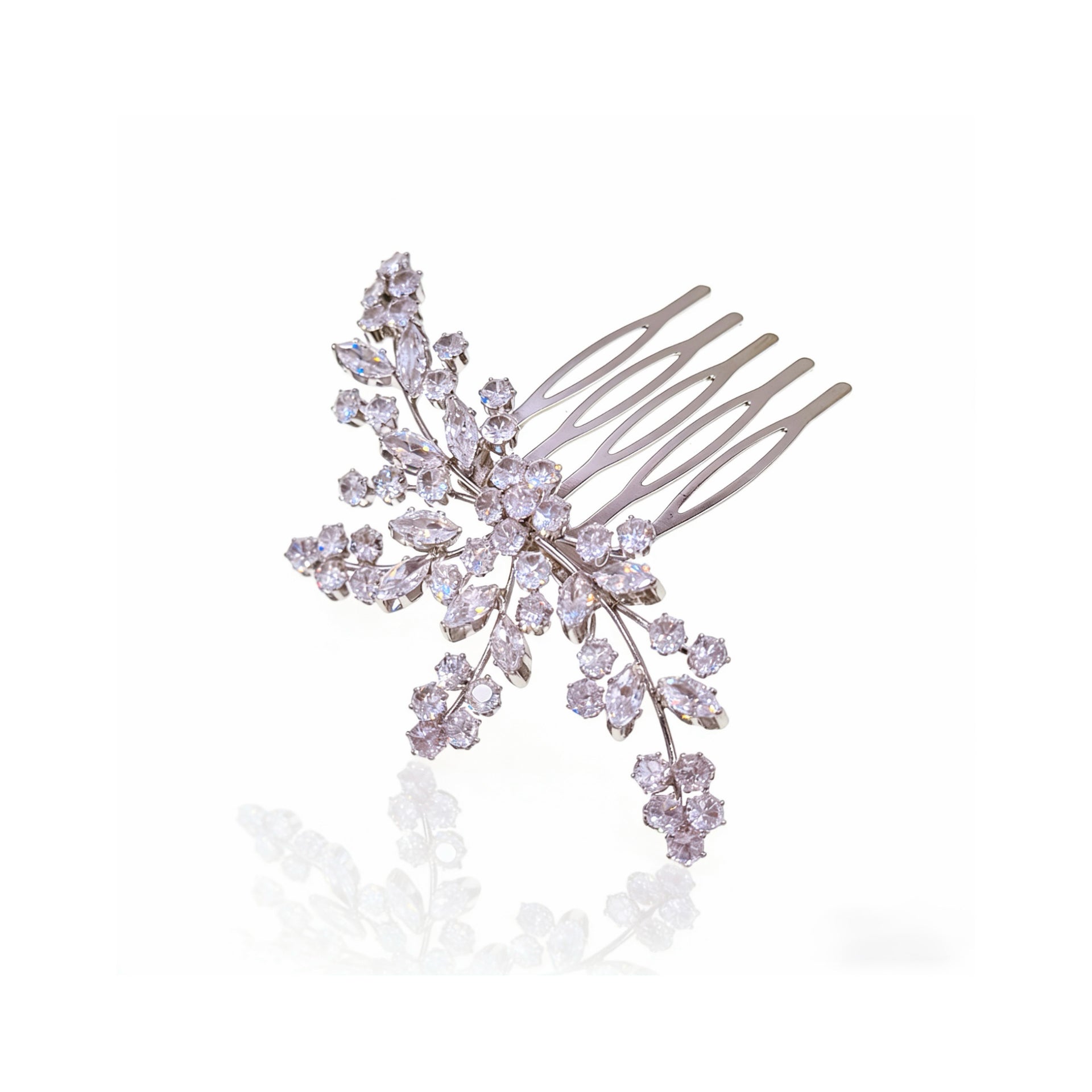 Aurora Twin Blossom Bridal Hair Comb - MOGHANT