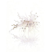 Elysian Handwoven Ostrich Feather Crystal Whisper Bridal Hair Clip - MOGHANT