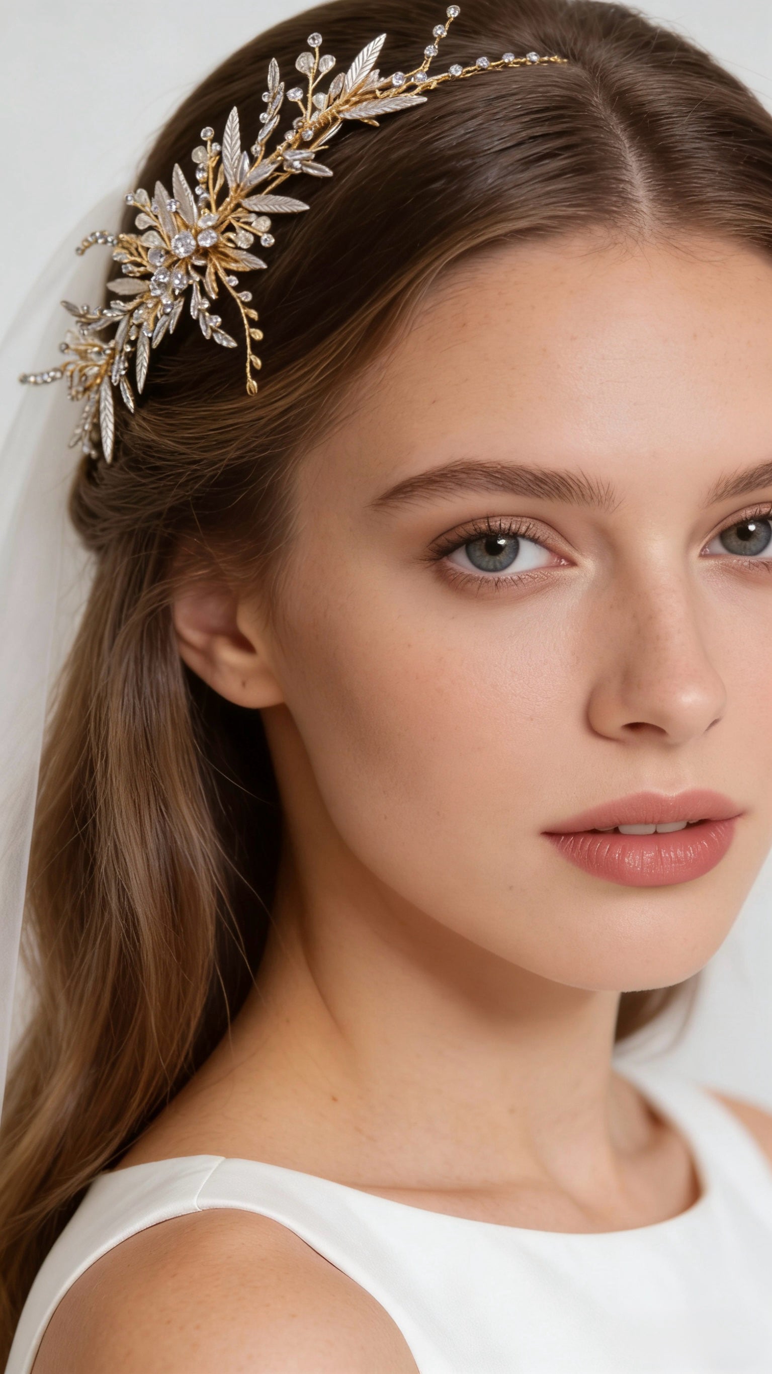 Elysian Handwoven Elongated Vine Elegance Bridal Hair Clip - MOGHANT