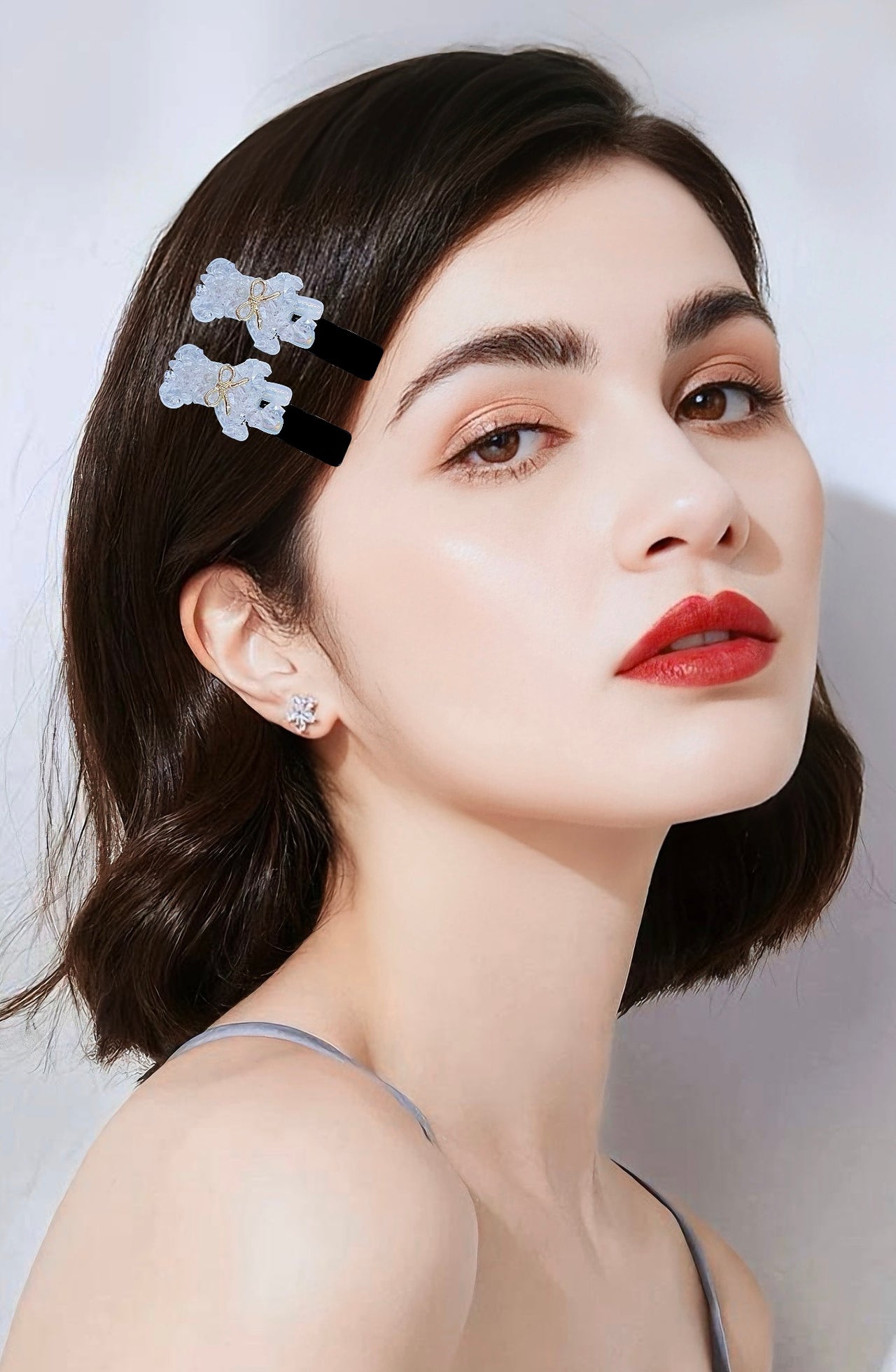 Aurora Bear Charm · Alligator Clip