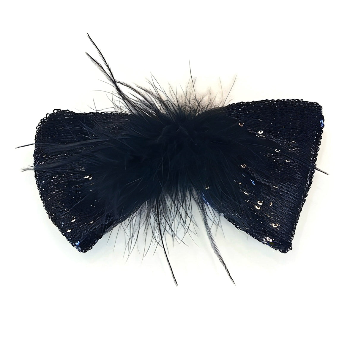 Plume Éclat Tweed Ostrich Bow Barrette - MOGHANT