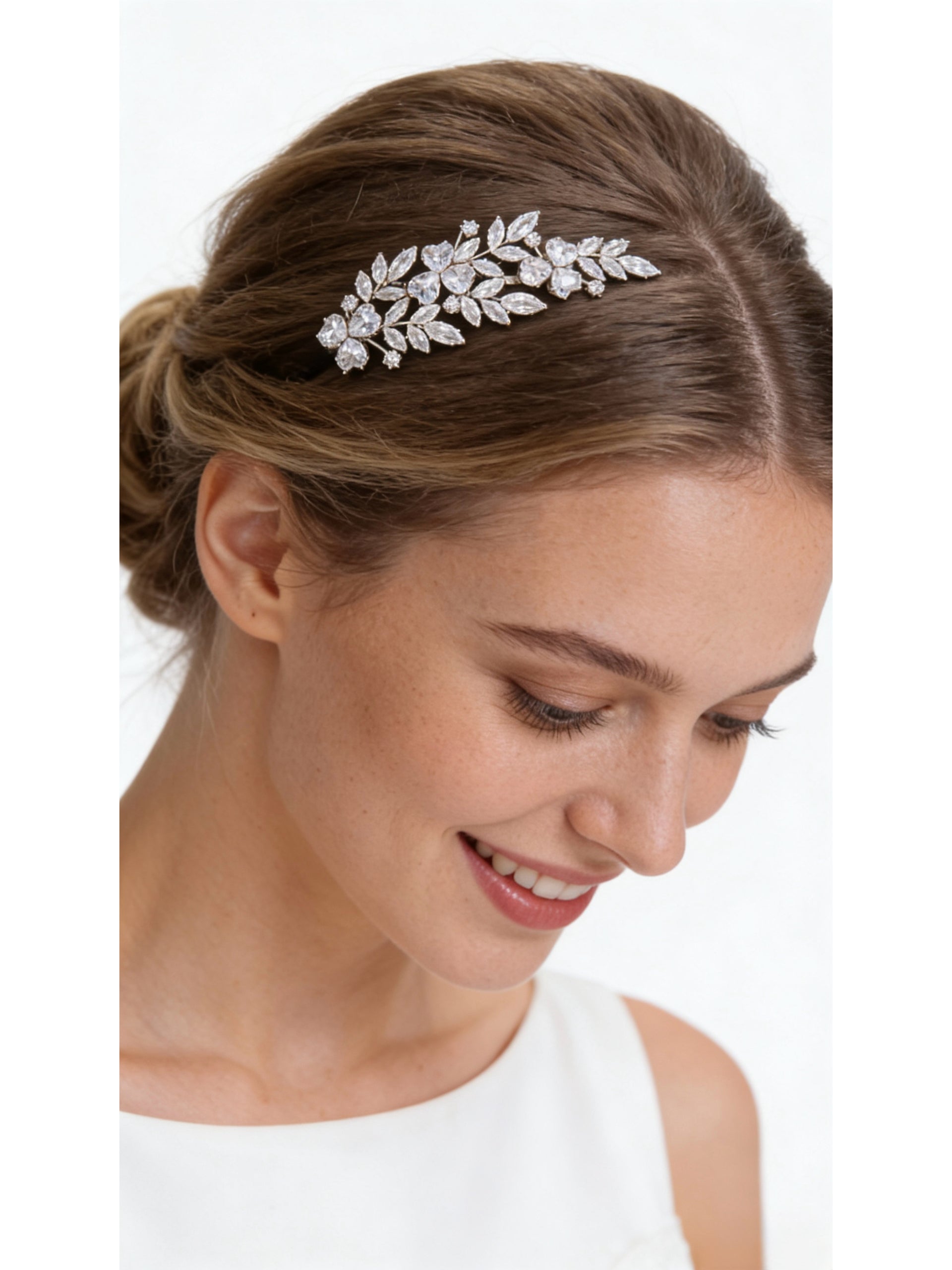 Lumina Enchanted Bloom Cluster Bridal Hair Comb - MOGHANT