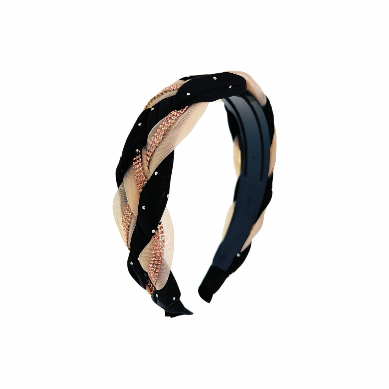 Mayfair Charm · Organza Braided Crystal Headband