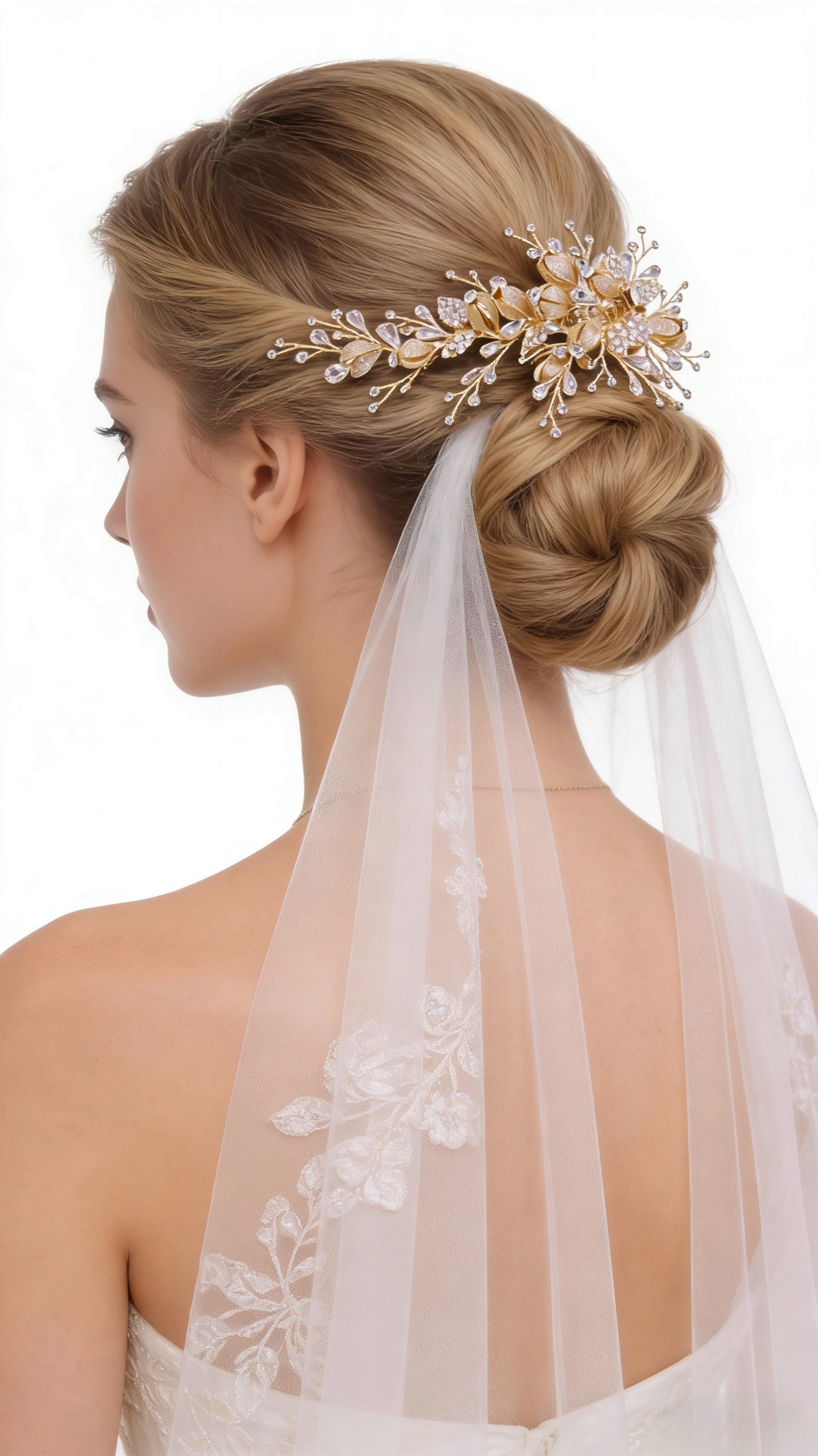 Elysian Handwoven Budding Rose Luxe Bridal Hair Clip - MOGHANT