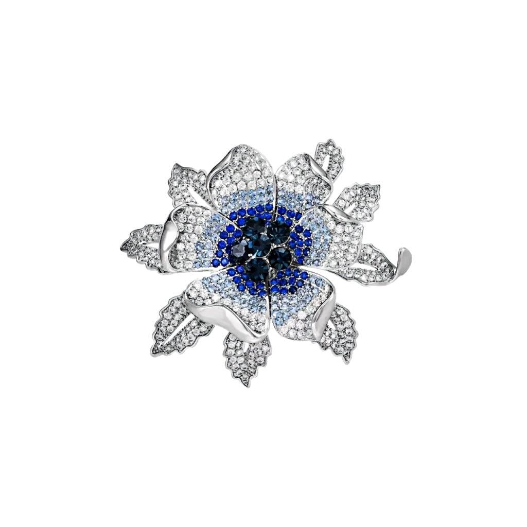 Éclosion Saphir · The Bloom of Sapphire Passionflower Brooch