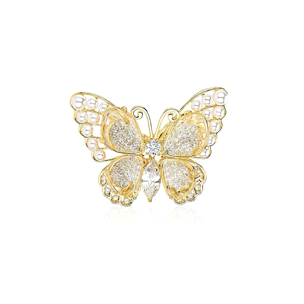 Papillon de Lumière · Golden Wings Brooch