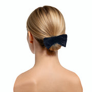 Plume Éclat Tweed Ostrich Bow Barrette - MOGHANT