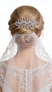 Lumina Opulent Leaf Symphony Bridal Hair Comb - MOGHANT