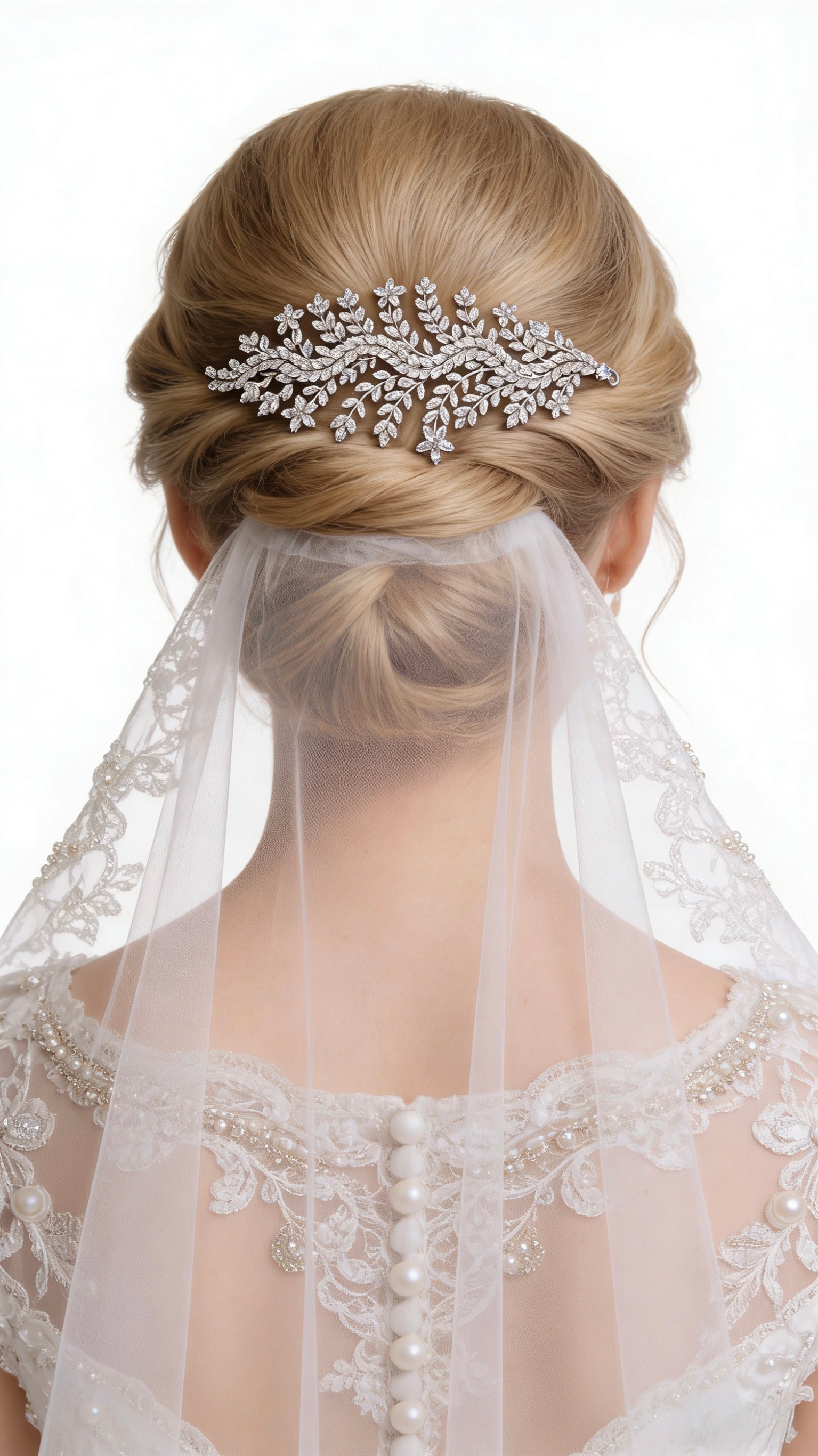 Lumina Opulent Leaf Symphony Bridal Hair Comb - MOGHANT