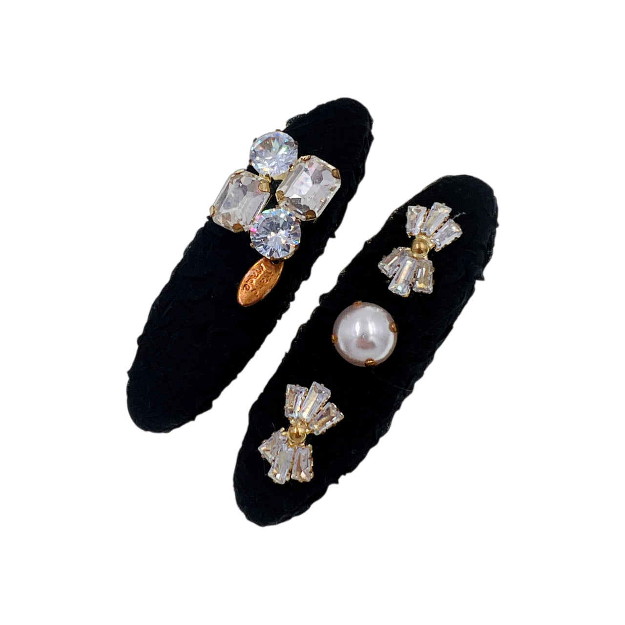 Dual Grace · Pearl Crystal Alligator Clips