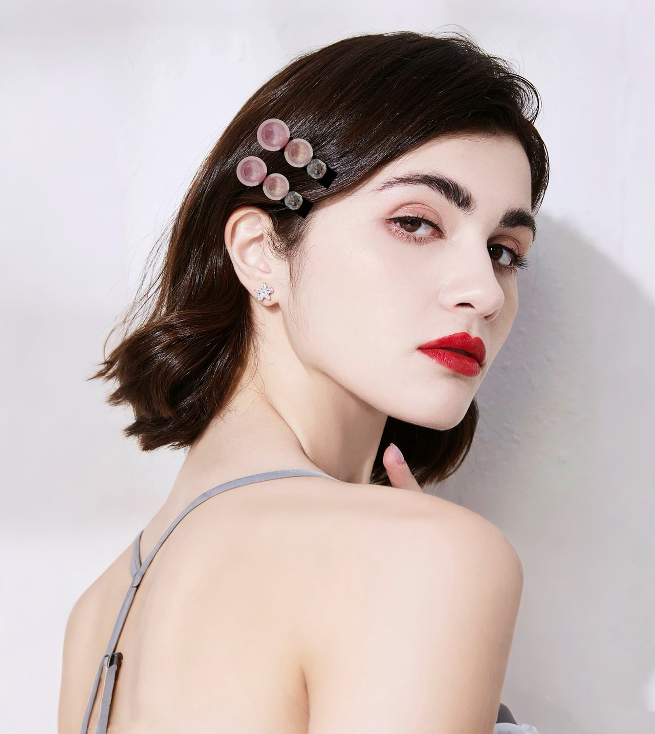 Pearl Prism · Lustrous Pearl Crystal Alligator Clip