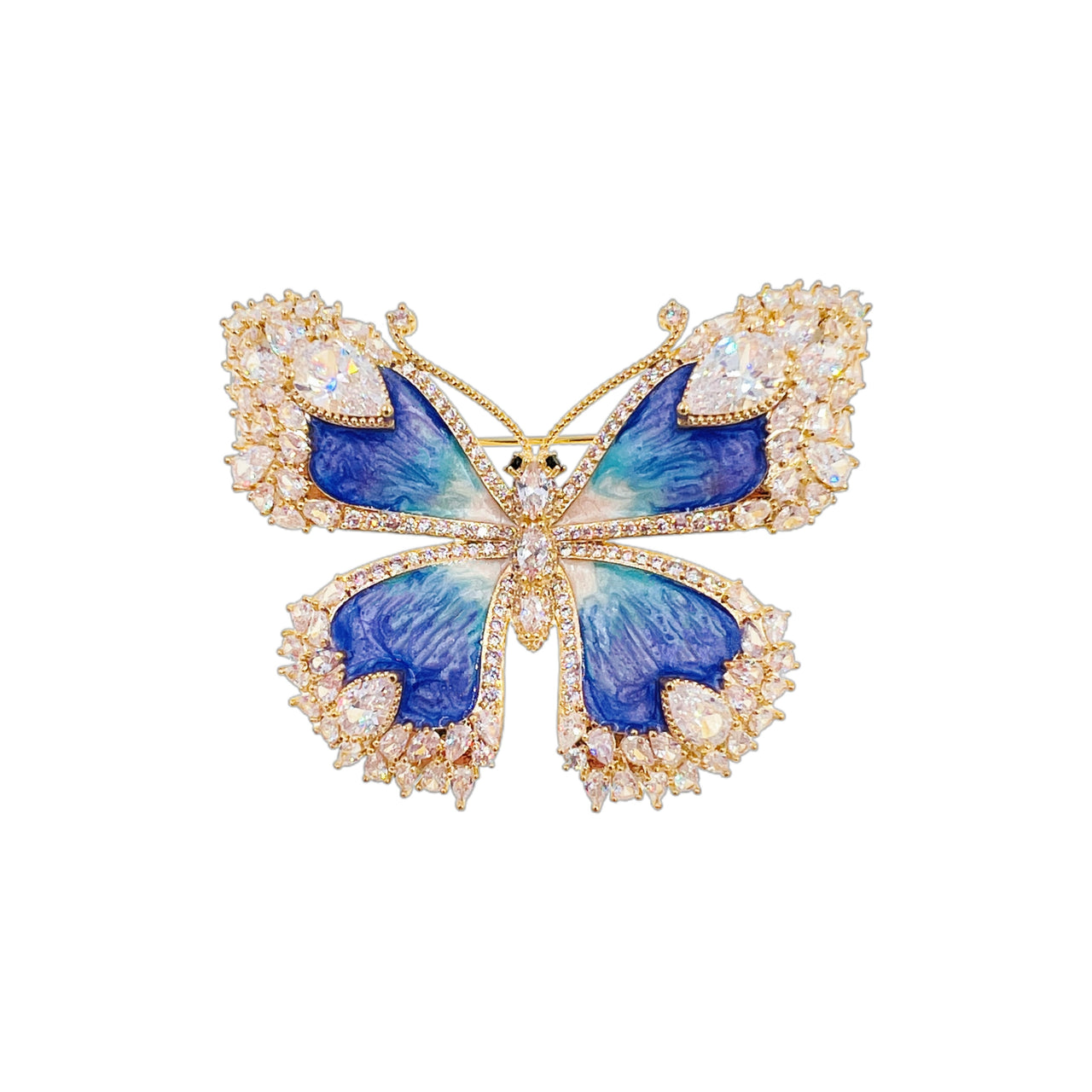 Bleu Céleste · Wings of Heaven Butterfly Brooch