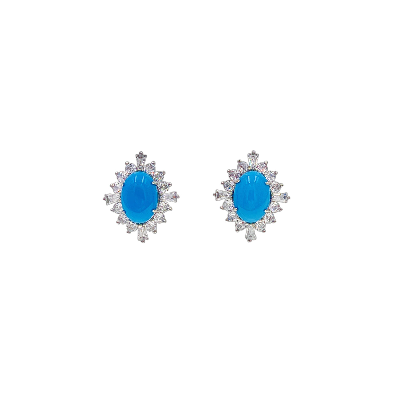 Éclats d’Azur · Ovale d’Éternité · Turquoise Stud Earrings