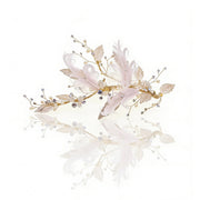 Elysian Handwoven Royal Feather Foliage Bridal Hair Clip - MOGHANT