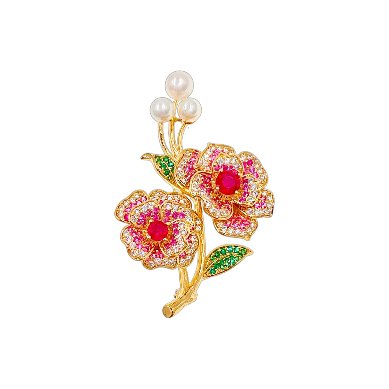 Alcea Lumière · Hollyhock Brooch