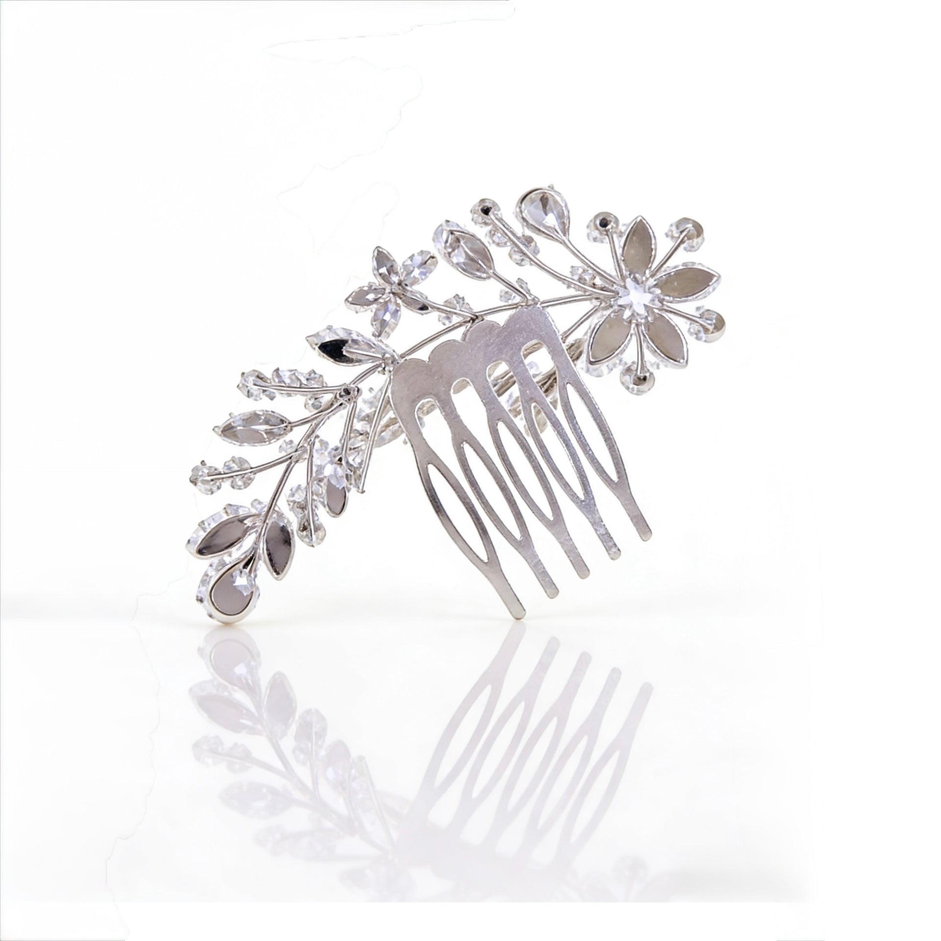 Lumina Harmonious Petal Foliage Bridal Hair Comb - MOGHANT