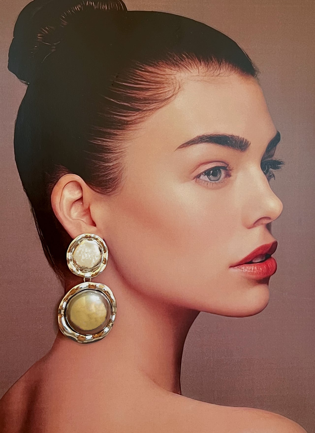 Luna Layered · Pearl Drop Earrings